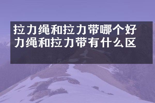 拉力绳和拉力带哪个好 拉力绳和拉力带有什么区别