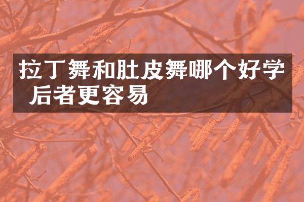 拉丁舞和肚皮舞哪个好学 后者更容易