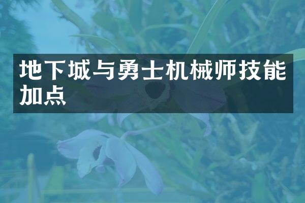 地下城与勇士机械师技能加点