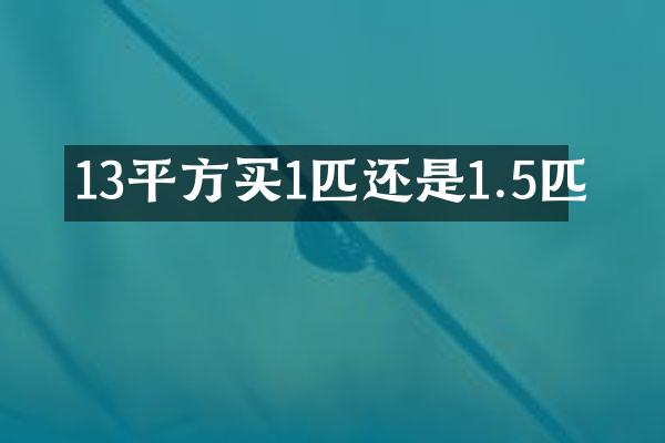 13平方买1匹还是1.5匹
