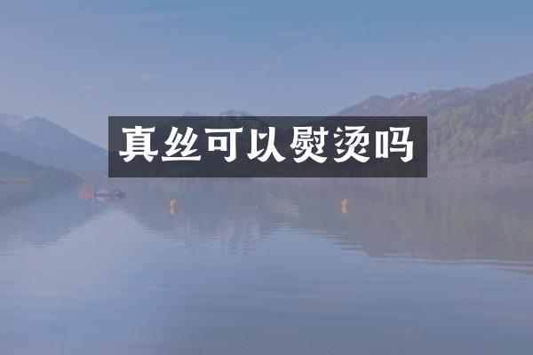 真丝可以熨烫吗