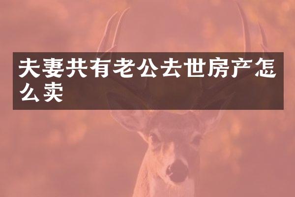 夫妻共有老公去世房产怎么卖
