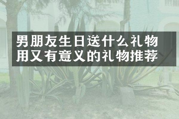 男朋友生日送什么礼物 实用又有意义的礼物推荐