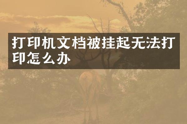 打印机文档被挂起无法打印怎么办