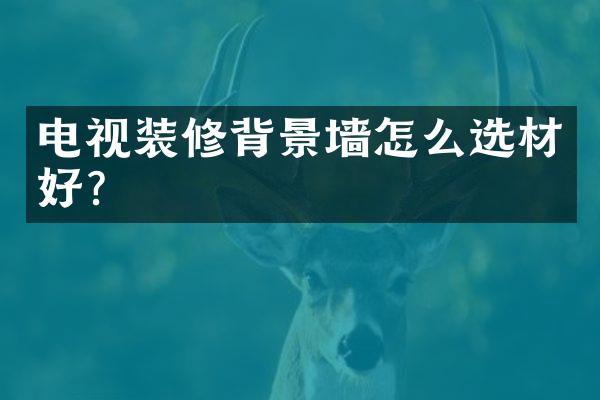 电视装修背景墙怎么选材好？