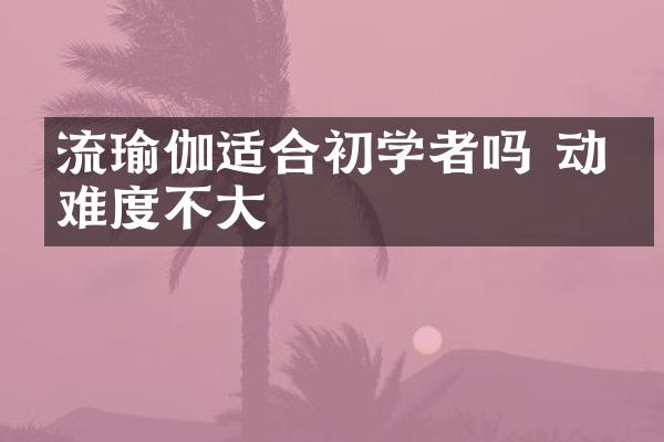 流瑜伽适合初学者吗 动作难度不大