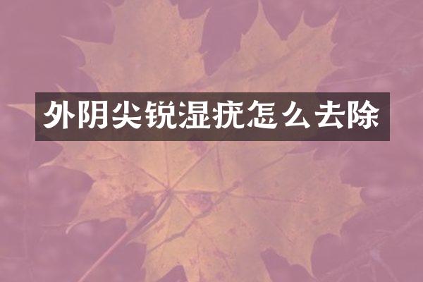 外阴尖锐湿疣怎么去除