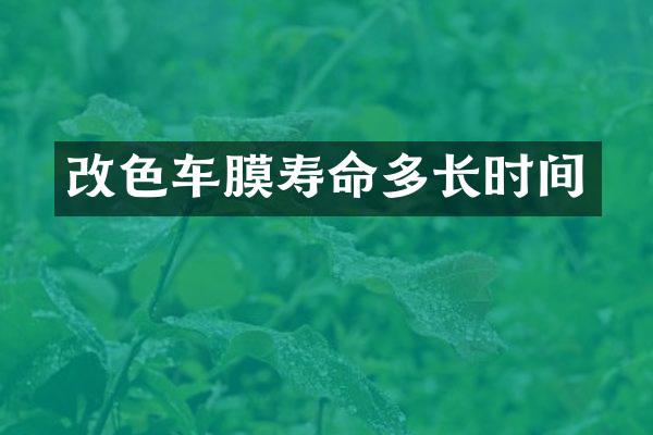 改色车膜寿命多长时间