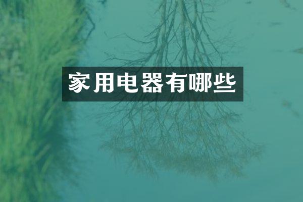 家用电器有哪些