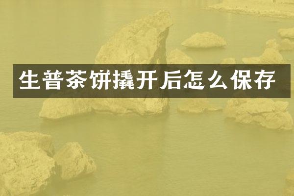 生普茶饼撬开后怎么保存