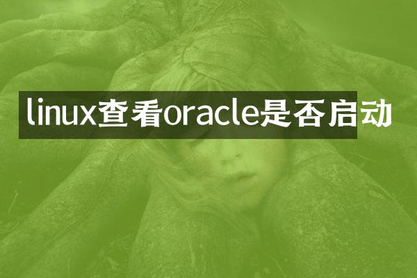 linux查看oracle是否启动