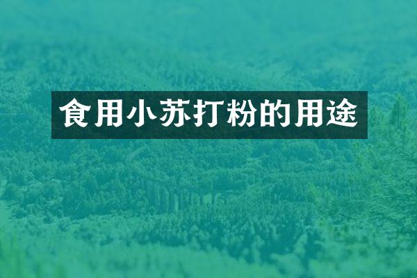 食用小苏打粉的用途