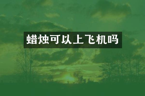 蜡烛可以上飞机吗