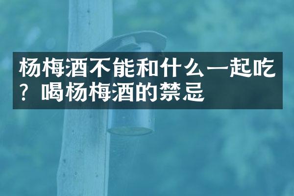 杨梅酒不能和什么一起吃？喝杨梅酒的禁忌