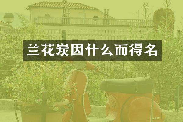 兰花炭因什么而得名