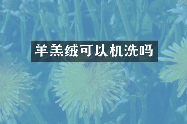 羊羔绒可以机洗吗