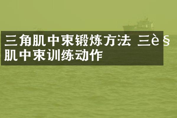 三角肌中束锻炼方法 三角肌中束训练动作