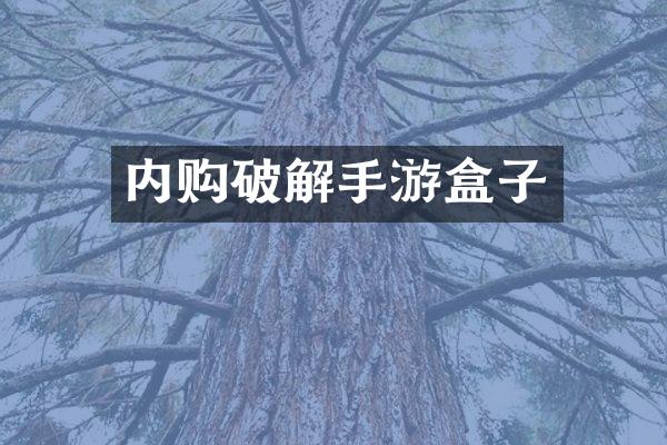 内购破解手游盒子