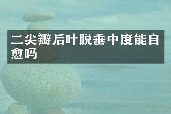 二尖瓣后叶脱垂中度能自愈吗