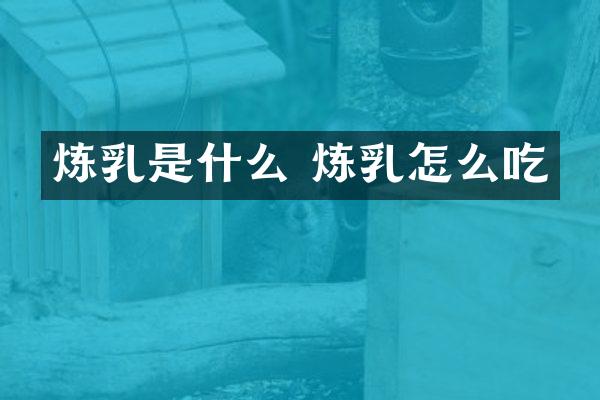 炼乳是什么 炼乳怎么吃