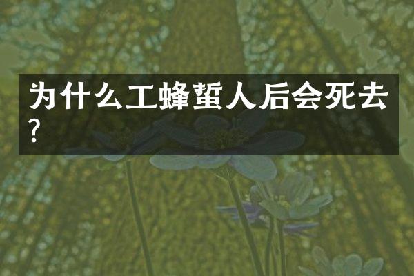 为什么工蜂蜇人后会死去？
