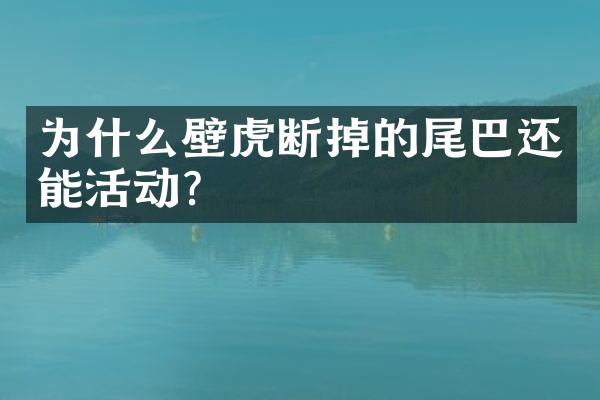 为什么壁虎断掉的尾巴还能活动？