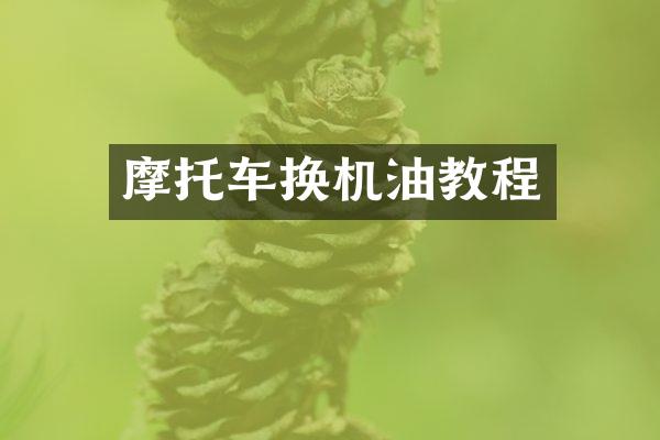 摩托车换机油教程