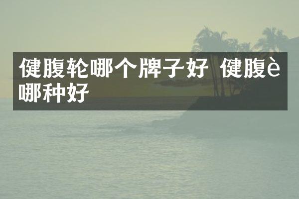 健腹轮哪个牌子好 健腹轮哪种好