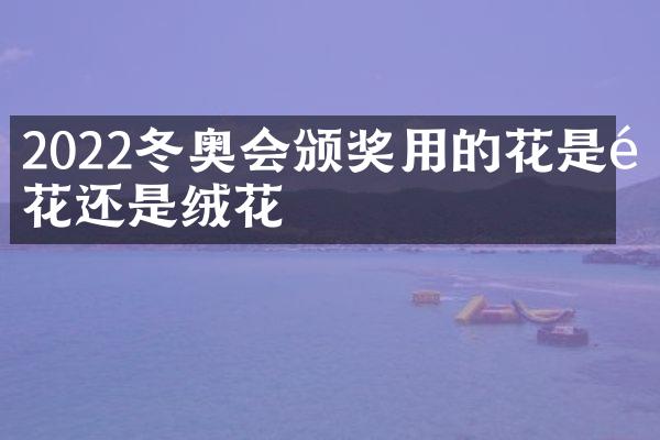 2022冬奥会颁奖用的花是鲜花还是绒花