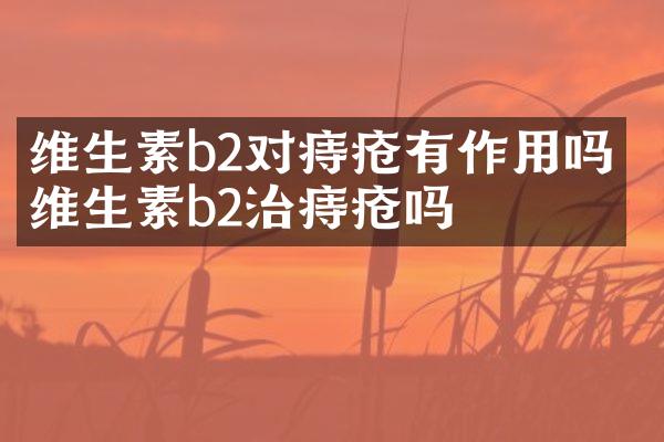 维生素b2对痔疮有作用吗 维生素b2治痔疮吗
