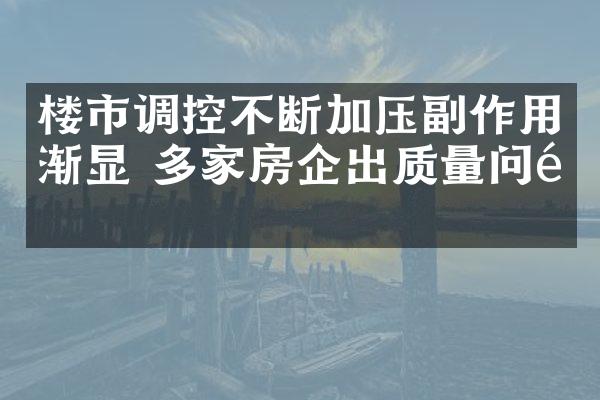 楼市调控不断加压副作用渐显 多家房企出质量问题