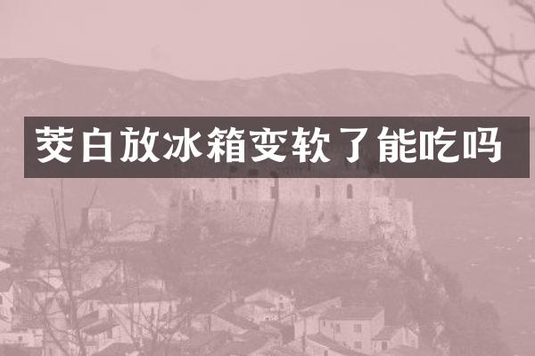 茭白放冰箱变软了能吃吗