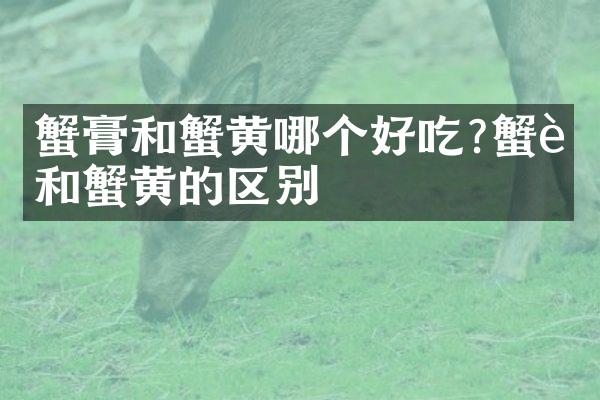 蟹膏和蟹黄哪个好吃?蟹膏和蟹黄的区别