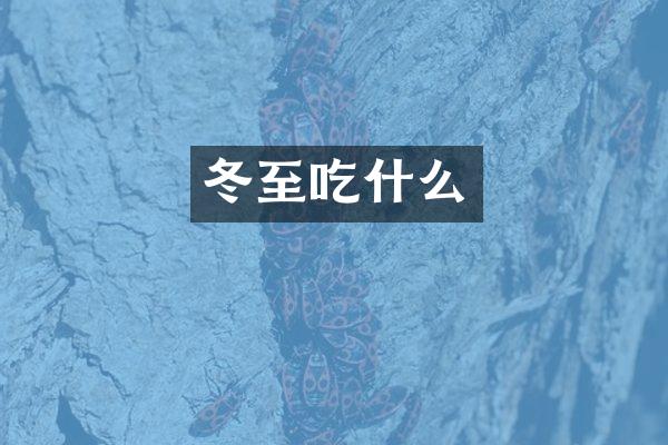 冬至吃什么