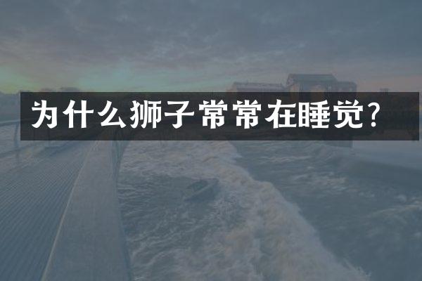 为什么狮子常常在睡觉？