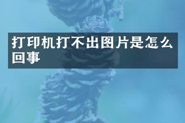 打印机打不出图片是怎么回事