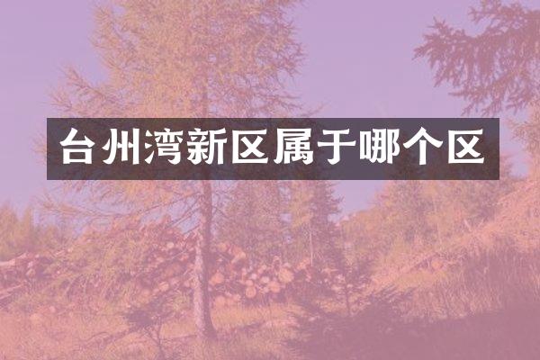 台州湾新区属于哪个区