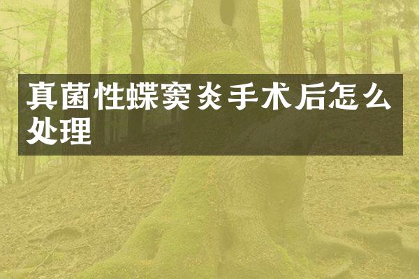 真菌性蝶窦炎手术后怎么处理