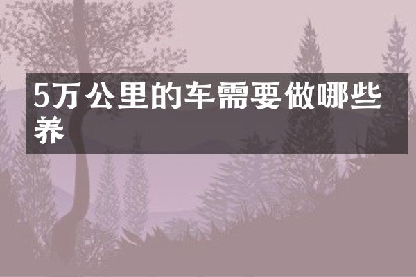 5万公里的车需要做哪些保养