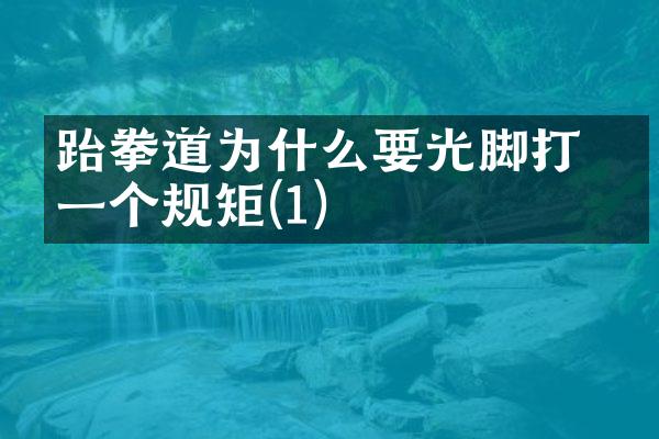 跆拳道为什么要光脚打 是一个规矩(1)