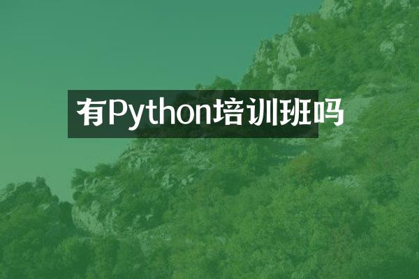 有Python培训班吗
