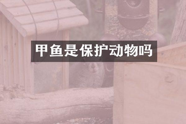 甲鱼是保护动物吗