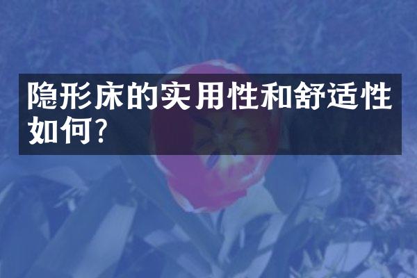 隐形床的实用性和舒适性如何？