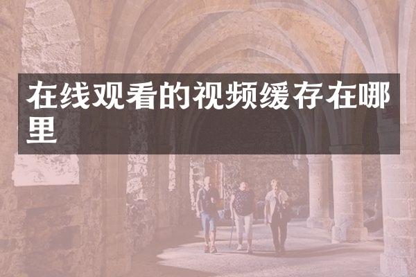 在线观看的视频缓存在哪里