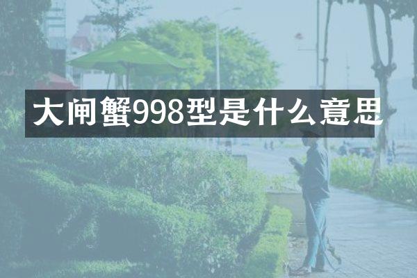 大闸蟹998型是什么意思