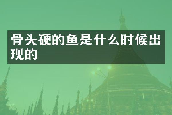 骨头硬的鱼是什么时候出现的