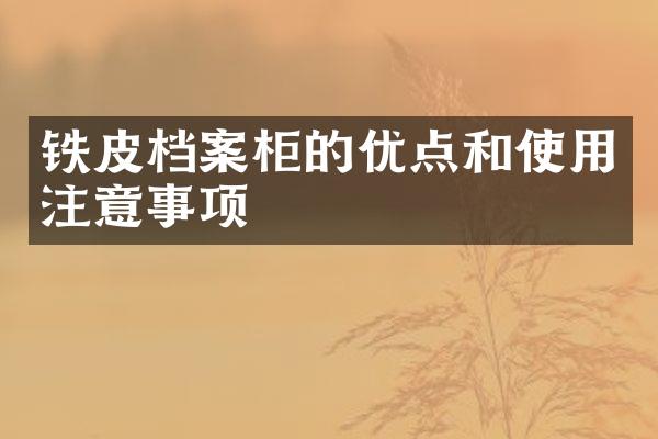 铁皮档案柜的优点和使用注意事项