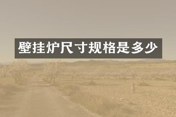 壁挂炉尺寸规格是多少