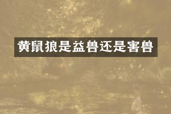 黄鼠狼是益兽还是害兽