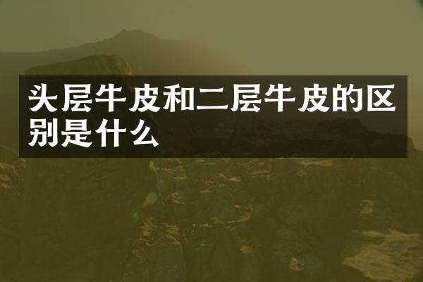 头层牛皮和二层牛皮的区别是什么